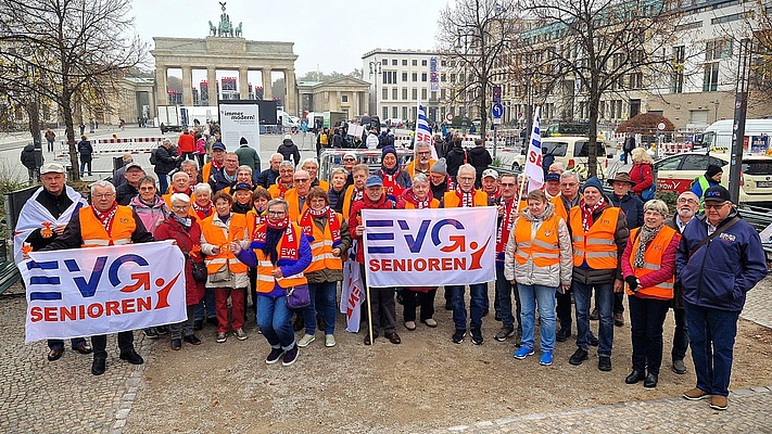 EVG-Senior:innen: Demo „Inflationsausgleich für Alle“ in Berlin