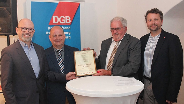 DGB Unterfranken: Höchste Auszeichnung für Hans-Hermann Luthardt (EVG)